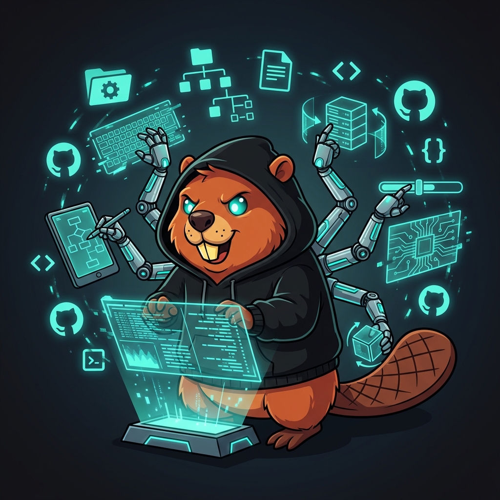 Multi-armed hacker beaver browsing code
